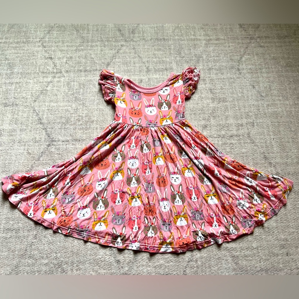 Little Sleepies Boho Bunnies Easter Twirl Dress (2T)
